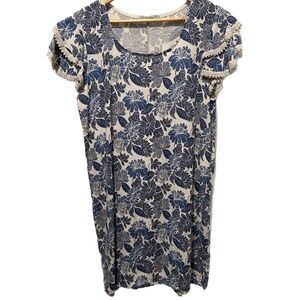 Luisa Perla Blue and White Dress